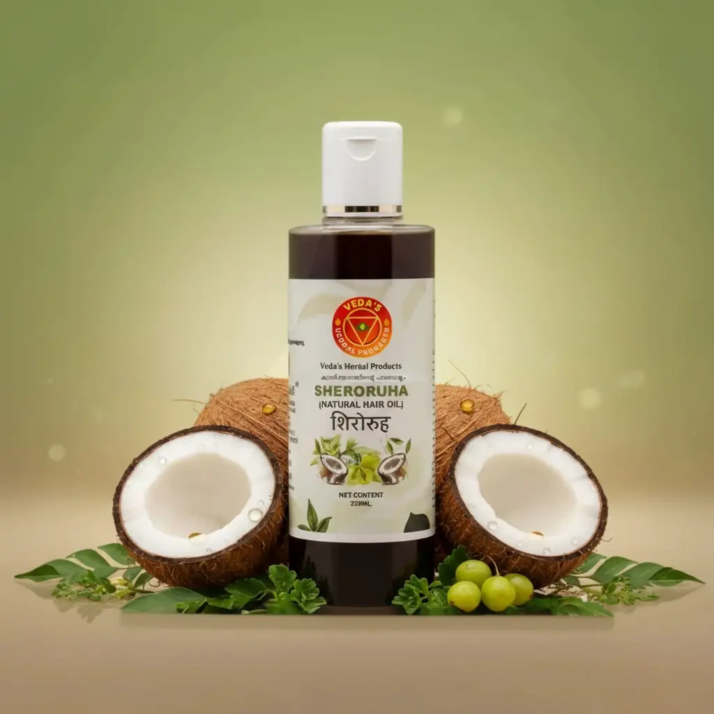 Sheroruha Natural Hair Oil bottle – Veda's Herbal Products