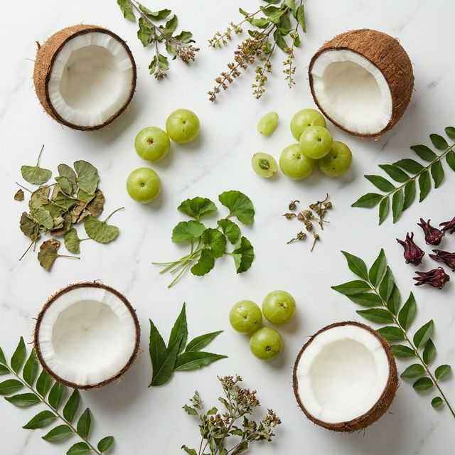 Pure Ayurvedic herbs used in Sheroruha hair oil